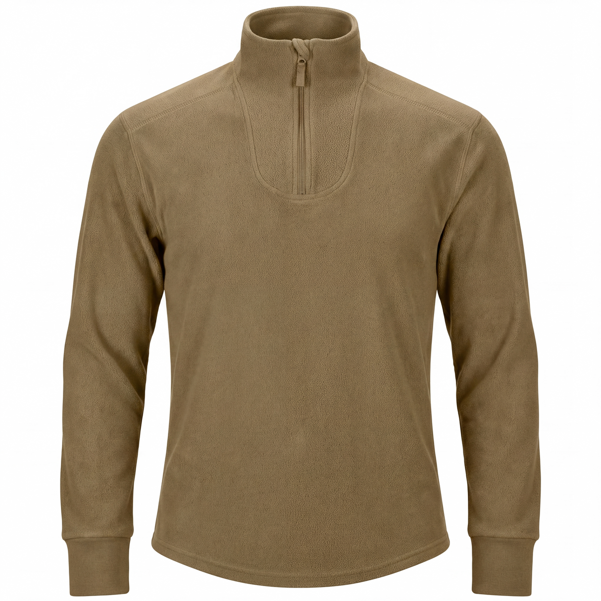 Genuine British Army PCS light olive quarter zip thermal fleece top
