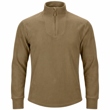 Genuine British Army PCS light olive quarter zip thermal fleece top