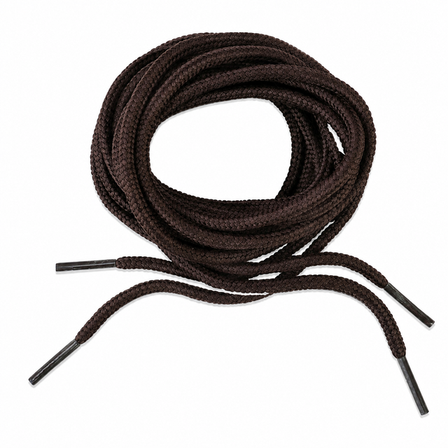 Pair of brown 150cm round boot laces