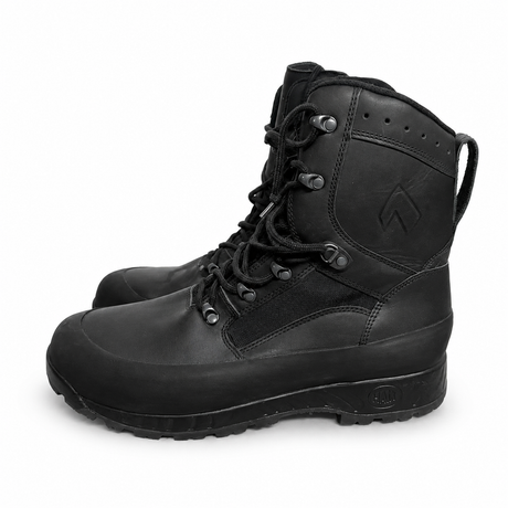 HAIX black leather High Liability combat boots side view