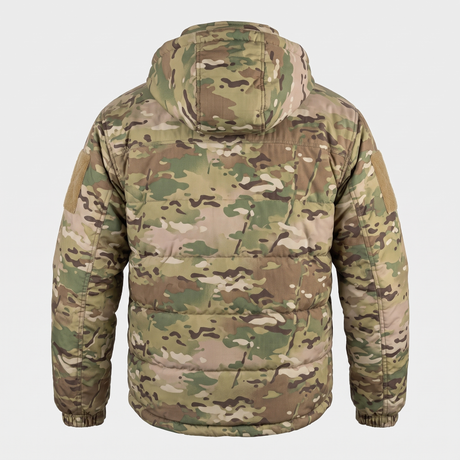 Level 7 insulated winter jacket in Multicam – back view