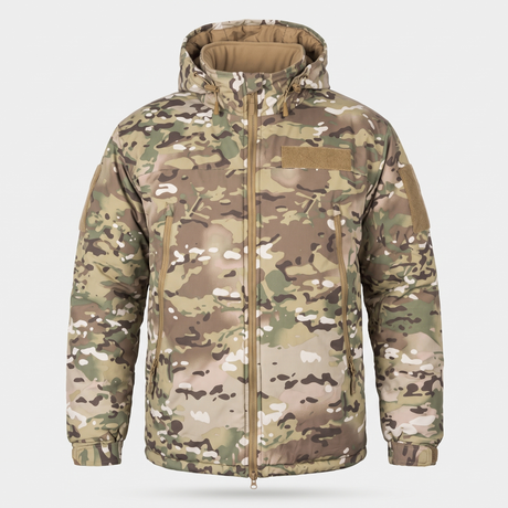 Level 7 insulated winter jacket in Multicam – front view
