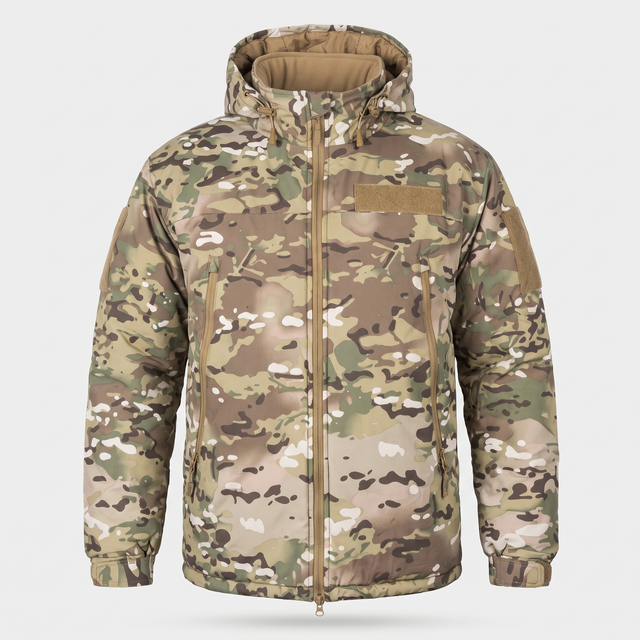 Level 7 insulated winter jacket in Multicam – front view