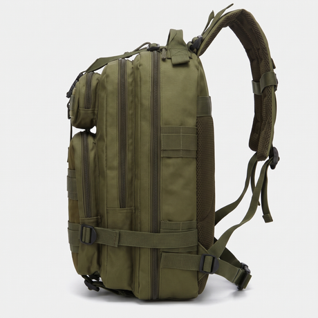Battalion 25L Tactical MOLLE Assault Pack in Olive Green – side