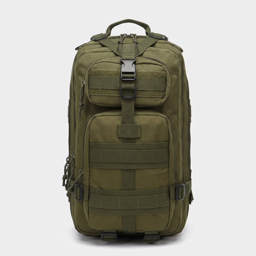 Battalion 25L Tactical MOLLE Assault Pack in Olive Green – front