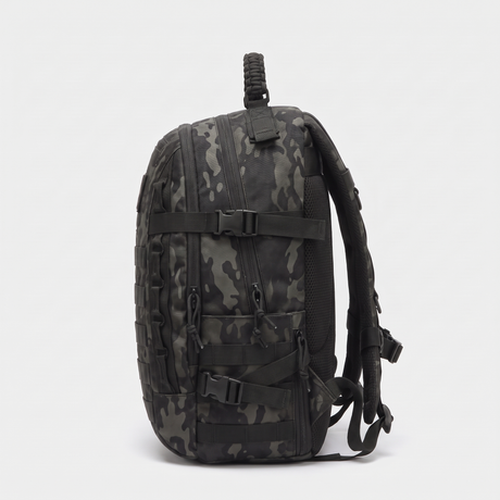 Battalion 38L Tactical MOLLE Rucksack in Black Camo – side