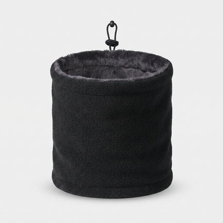 Battalion Fleece Neck Warmer in Black – front