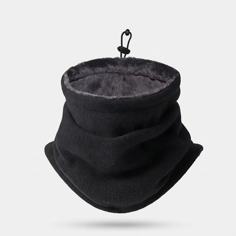 Battalion Fleece Neck Warmer in Black – side