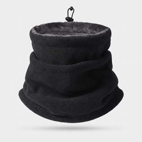 Battalion Fleece Neck Warmer in Black – back