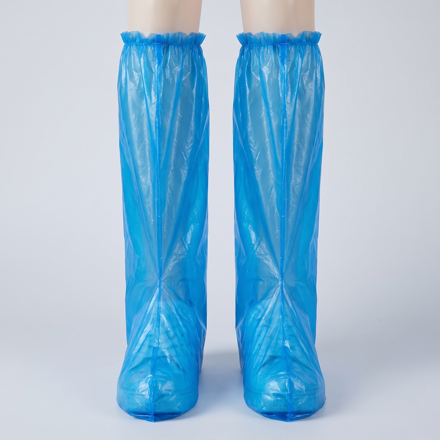 Battalion Disposable Rain Shoe Covers 5-Pack in Blue – front