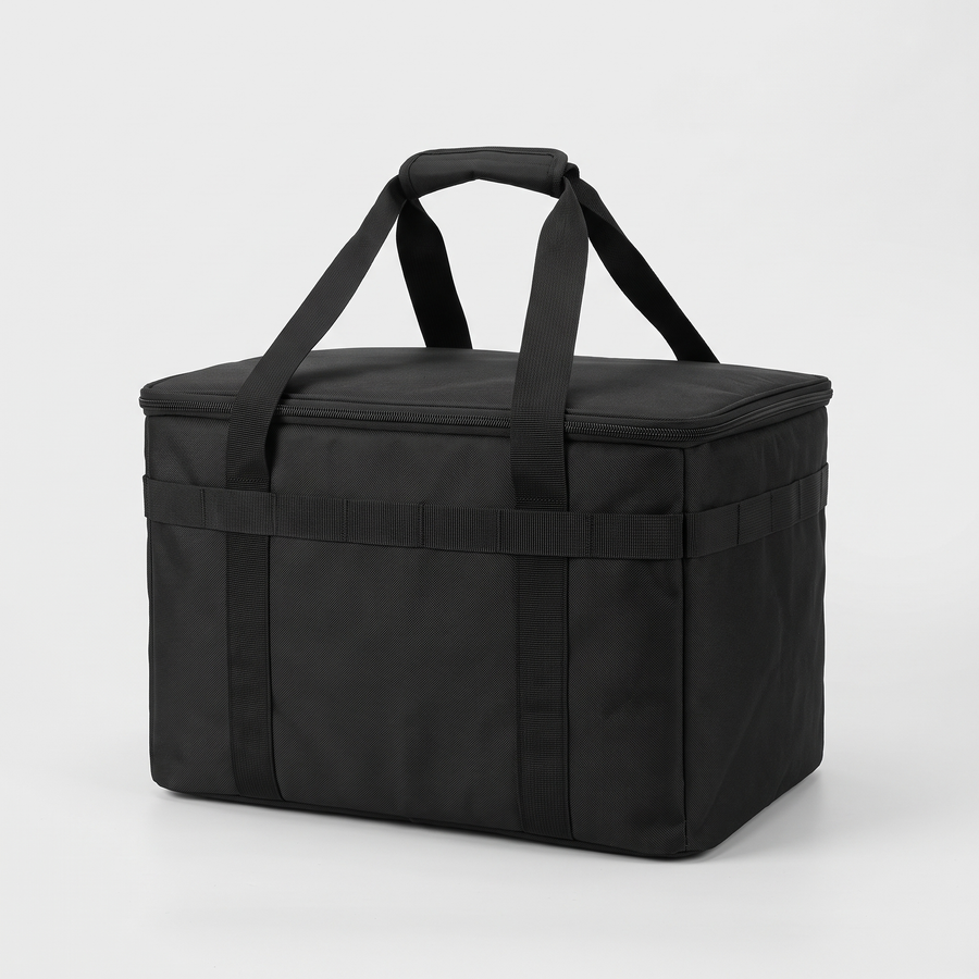 Battalion 30L Insulated Camping Storage Bag in Black – front