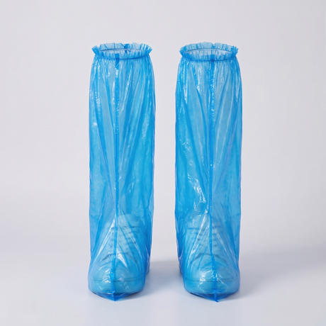 Battalion Disposable Rain Shoe Covers 5-Pack in Blue – back