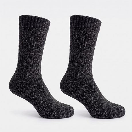Battalion Thick Boot Socks 3-Pack in Black – side