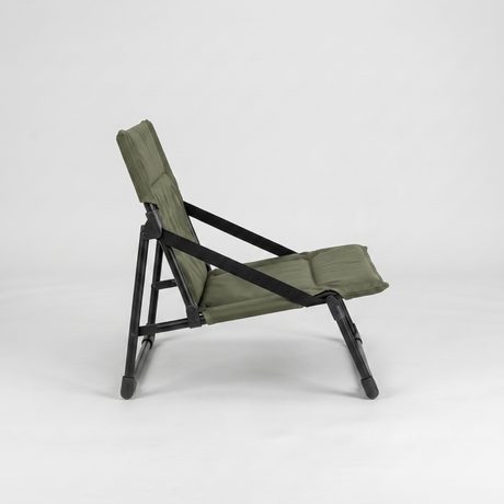 Battalion Folding Low-Back Camp Chair in Olive Green – side