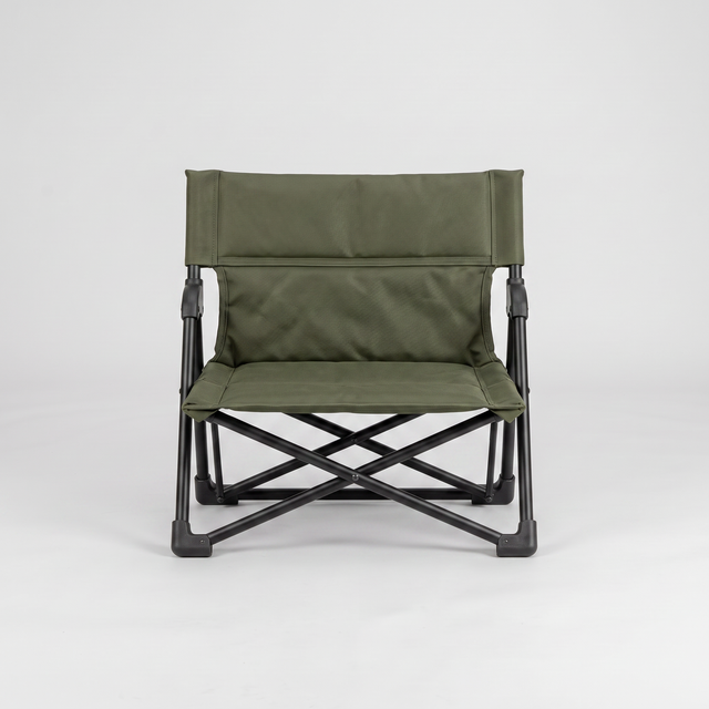 Battalion Folding Low-Back Camp Chair in Olive Green – front