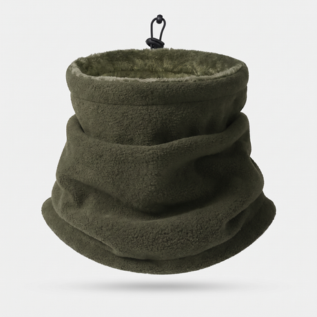 Battalion Fleece Neck Warmer in Olive Green – back