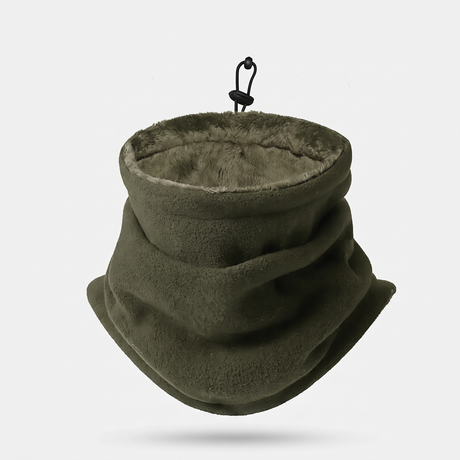 Battalion Fleece Neck Warmer in Olive Green – side