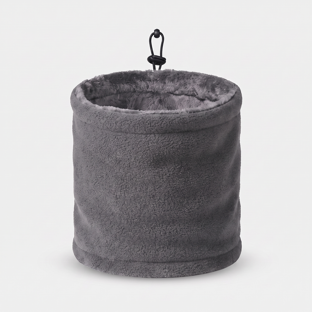 Battalion Fleece Neck Warmer in Grey – front