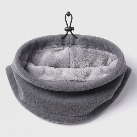 Battalion Fleece Neck Warmer in Grey – detail