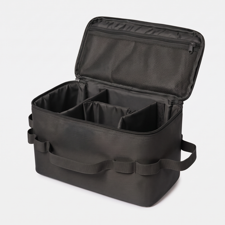 Battalion Camp Kitchen & Gas Canister Tool Bag in Black – open