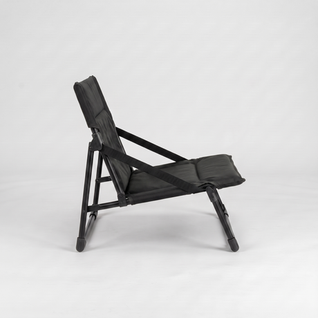 Battalion Folding Low-Back Camp Chair in Black – side