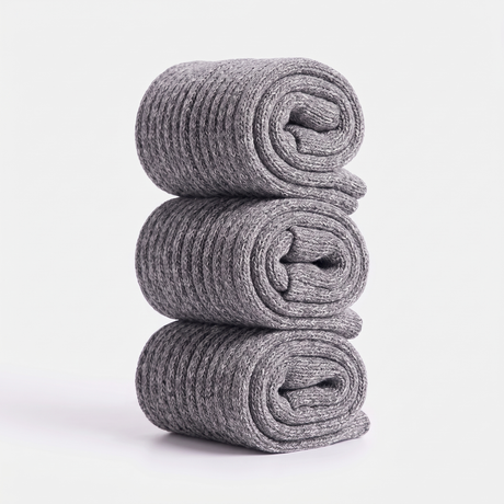 Battalion Thick Boot Socks 3-Pack in Grey – front