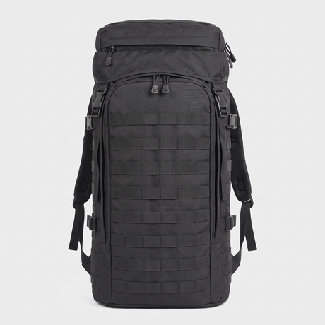 Battalion Oxford MOLLE Pack 40L tactical hiking backpack in Black