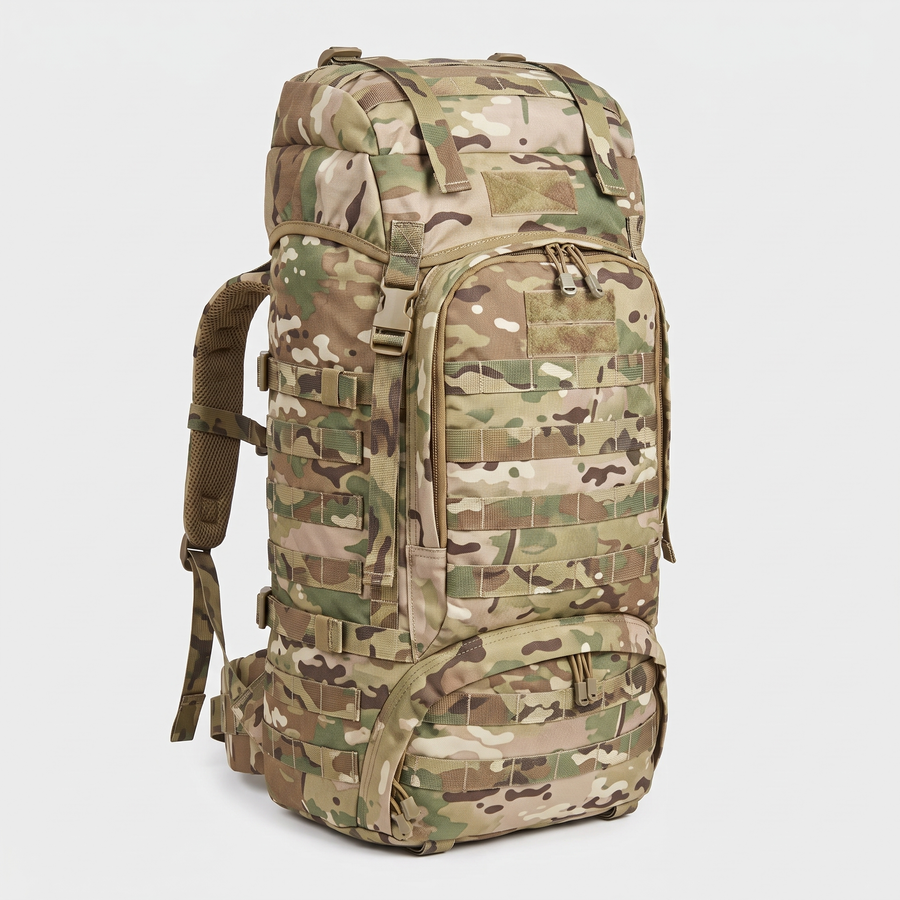 Battalion Oxford MOLLE Pack 40L tactical hiking backpack in MultiCam