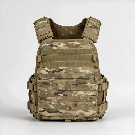 Battalion Elite Tactical MOLLE Vest in Multicam, front view