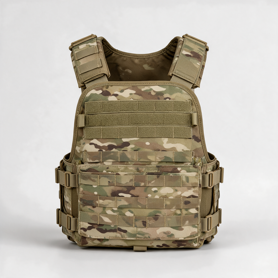 Battalion Elite Tactical MOLLE Vest in Multicam, front view