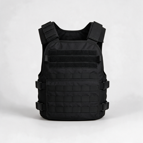 Battalion Elite Tactical MOLLE Vest in Black, front view