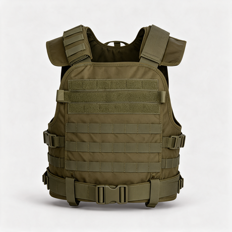 Battalion Elite Tactical MOLLE Vest in Olive Green, front view