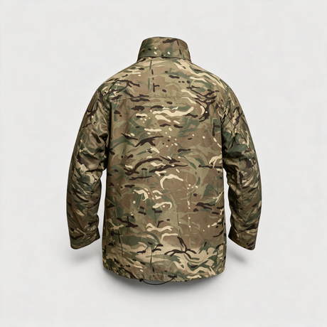 Genuine British Army MTP heavyweight waterproof MVP jacket, back view