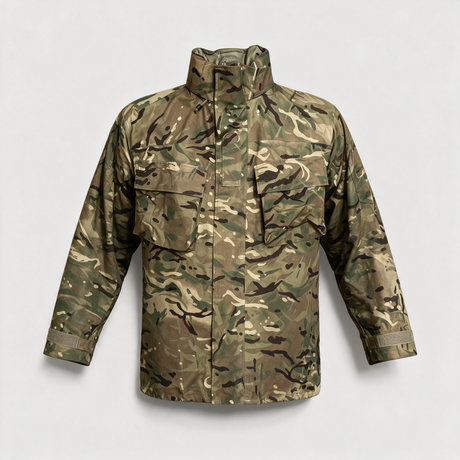 Genuine British Army MTP heavyweight waterproof MVP jacket, front view