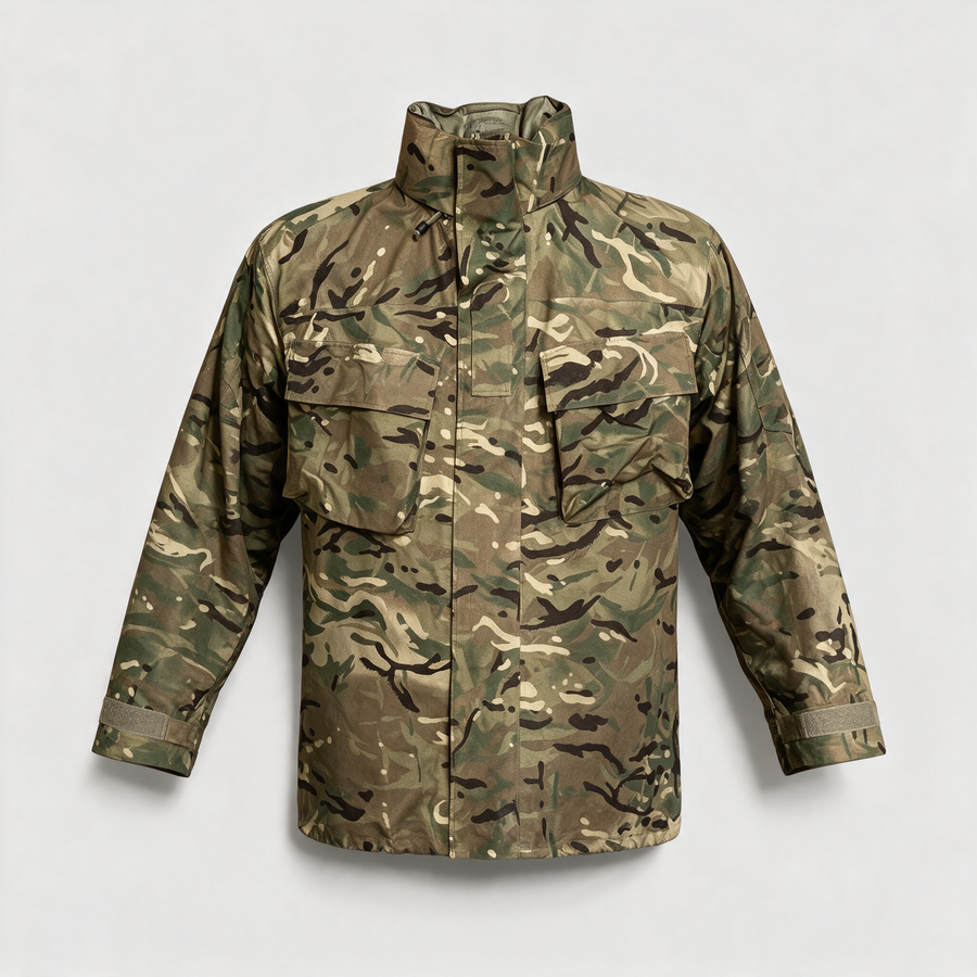 Genuine British Army MTP heavyweight waterproof MVP jacket, front view