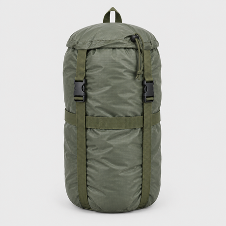 British Army lightweight sleeping bag compression sack, Grade 1, olive green