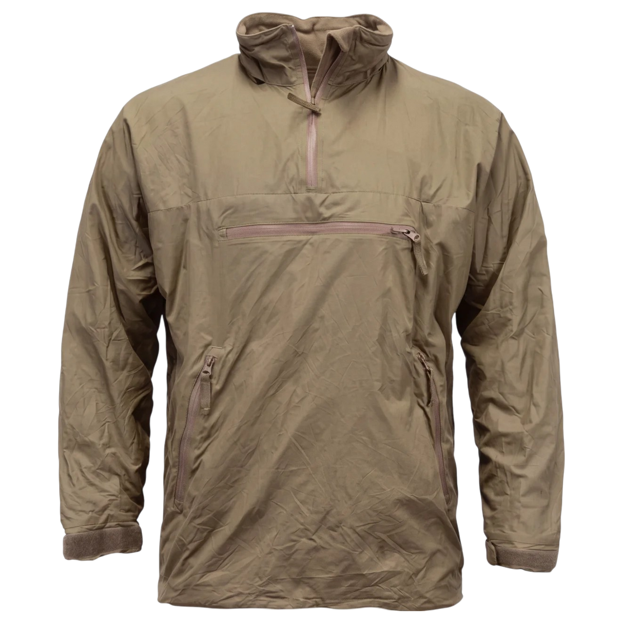 Genuine British Army PCS thermal smock in light olive with fleece lining and zipped pockets
