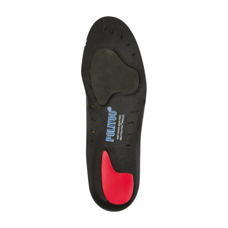 Experience comfort with our four-layer patented inner sole, featuring washable and breathable materials with odor-free and anti-bacterial technology. Available in three sizes for a perfect fit: Small (5.5-8), Medium (8.5-10), and Large (10.5-13).