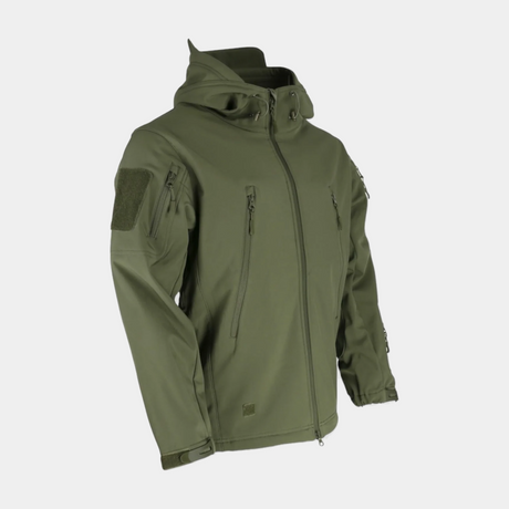 Patriot Tactical Soft Shell Jacket Olive Green - front view