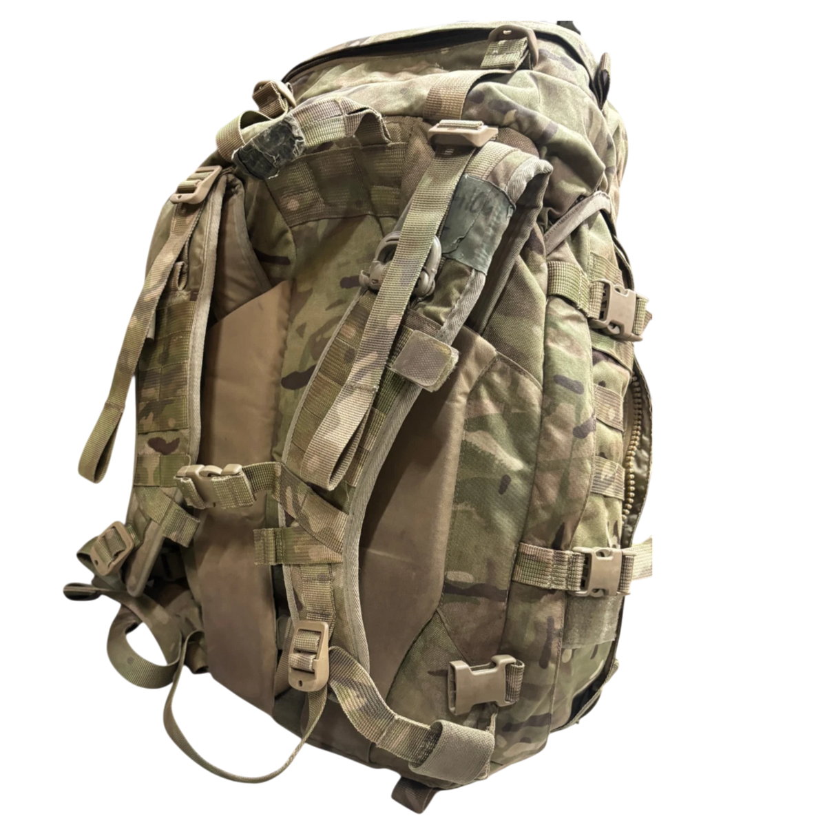 British Army MTP Virtus 90L Mk3 Bergen rucksack, genuine issue, back view