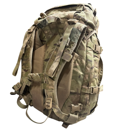 British Army MTP Virtus 90L Mk3 Bergen rucksack, genuine issue, back view