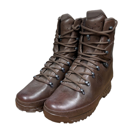 Haix Cold Weather GORE-TEX brown combat boots – British Army surplus, pair front view