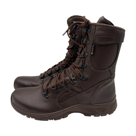 YDS Swift Temperate brown leather waterproof combat boots side view